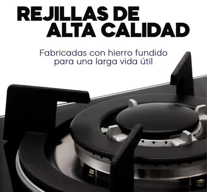 PARRILLA 4 QUEMADORES CRISTAL TEMPLADO
